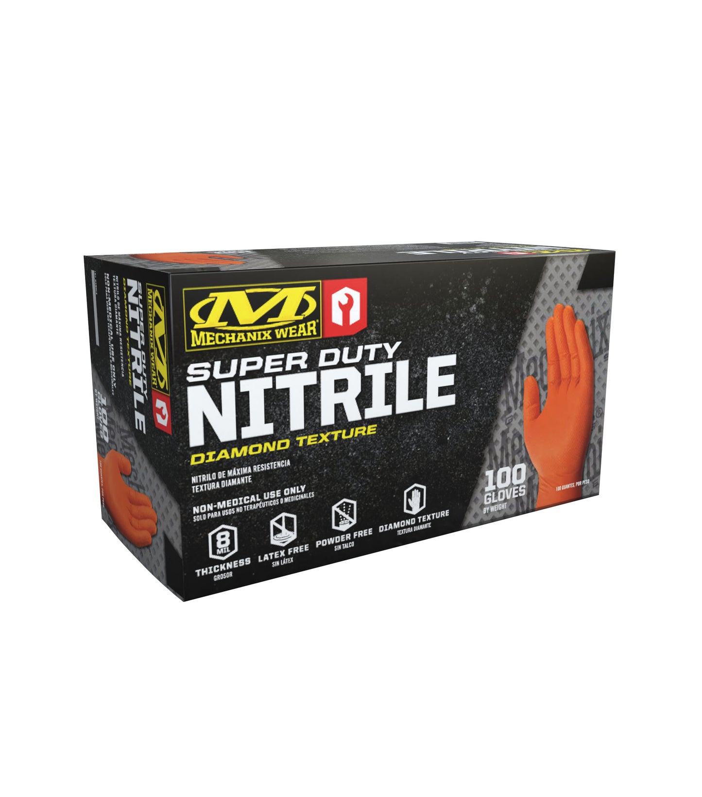 Mechanix 8 Mil Orange Nitrile Gloves | 100 Pack