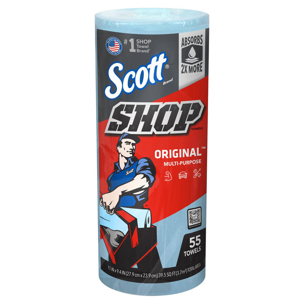Scott Original Blue Shop Towels 55 count disposable towels for automotive and diesel maintenance