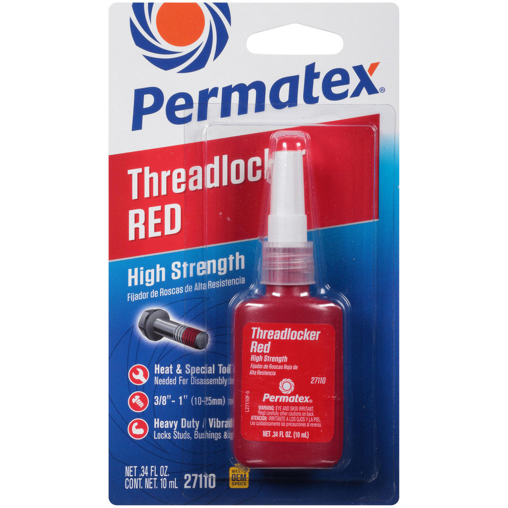 Permatex 27110 Red High Strength Threadlocker 10 mL