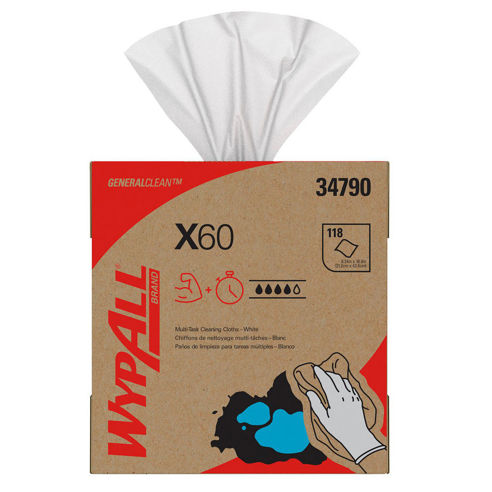 WypAll X60 GeneralClean multi-task cleaning cloths 118-count pop-up box for automotive and industrial cleaning