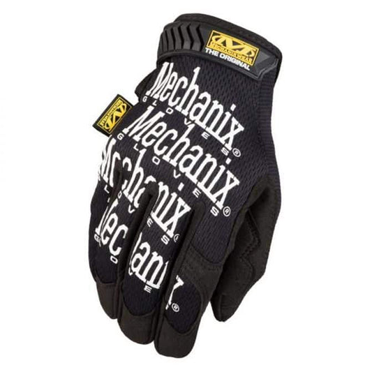 Mechanix Wear The Original black full finger mechanic work gloves with synthetic leather palms and adjustable wrist closure