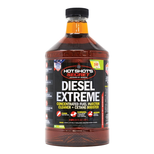 Hot Shot's Secret Diesel Extreme 2 Quart 64 oz diesel fuel injector cleaner and fuel system treatment