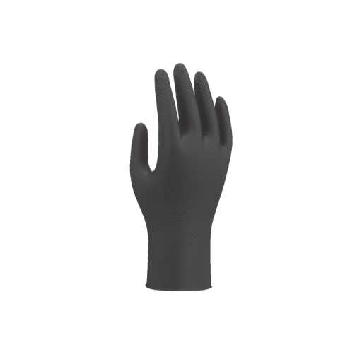 SHOWA 709B black 8 mil nitrile gloves 100 pack PyraGrip