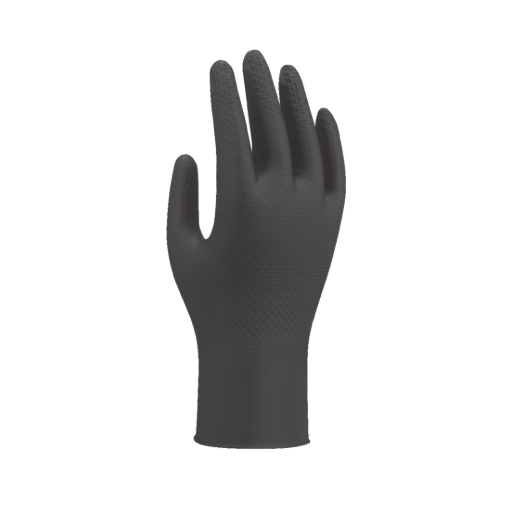 SHOWA 709B black 8 mil nitrile gloves 100 pack PyraGrip